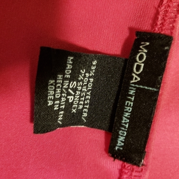 Moda International Women's Pink V-Neck Long Sleeve A-Line Pleated Dress … - Picture 9 of 12